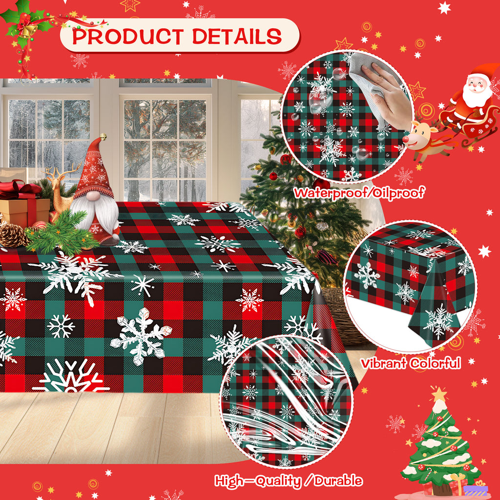 Christmas Plastic Disposable Table Cloth