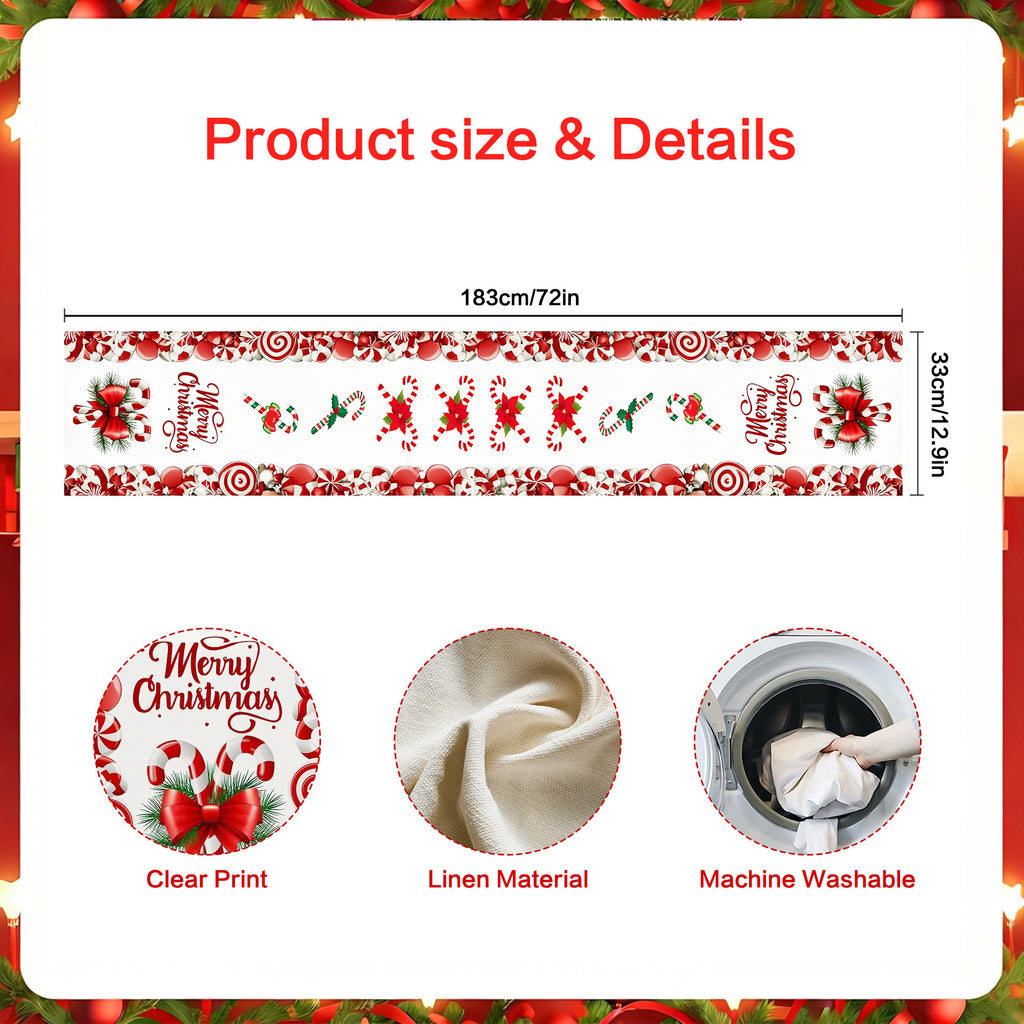 Christmas Linen Table Runner