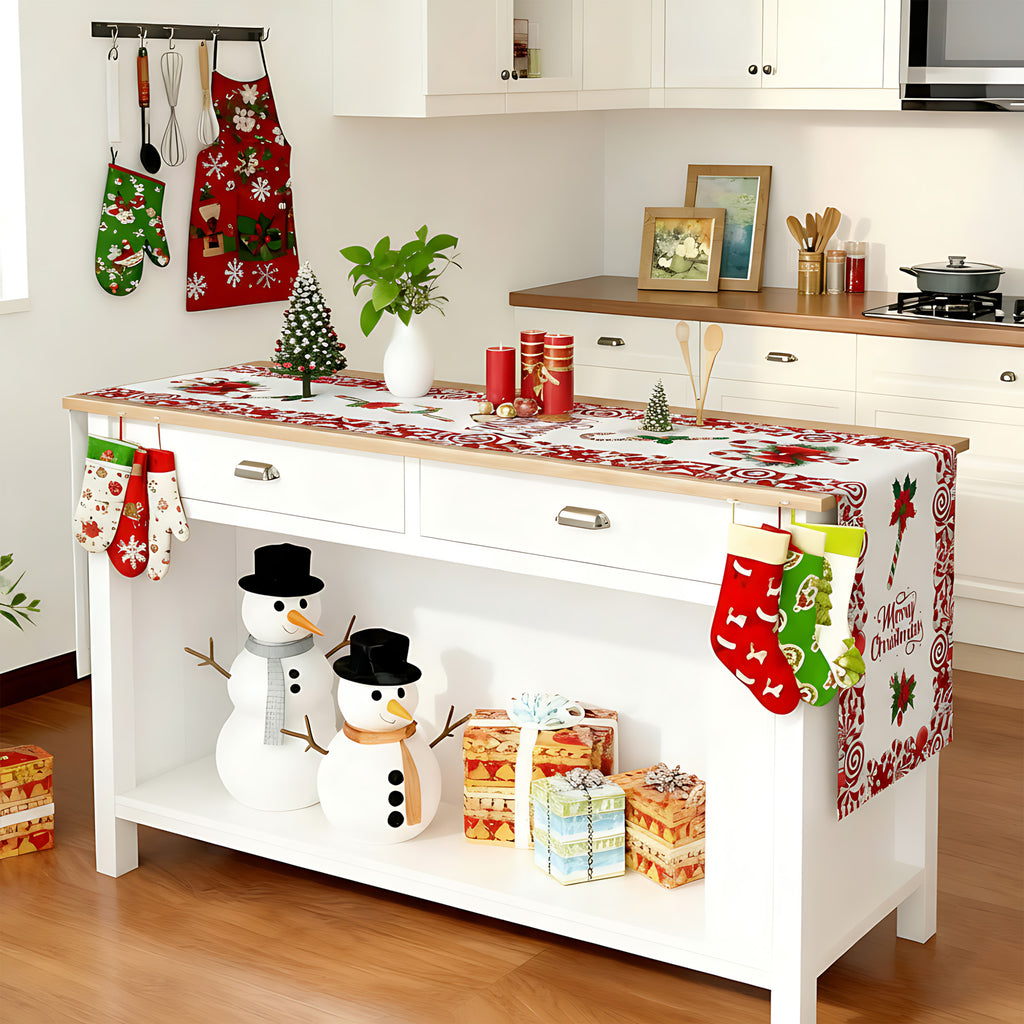 Christmas Linen Table Runner