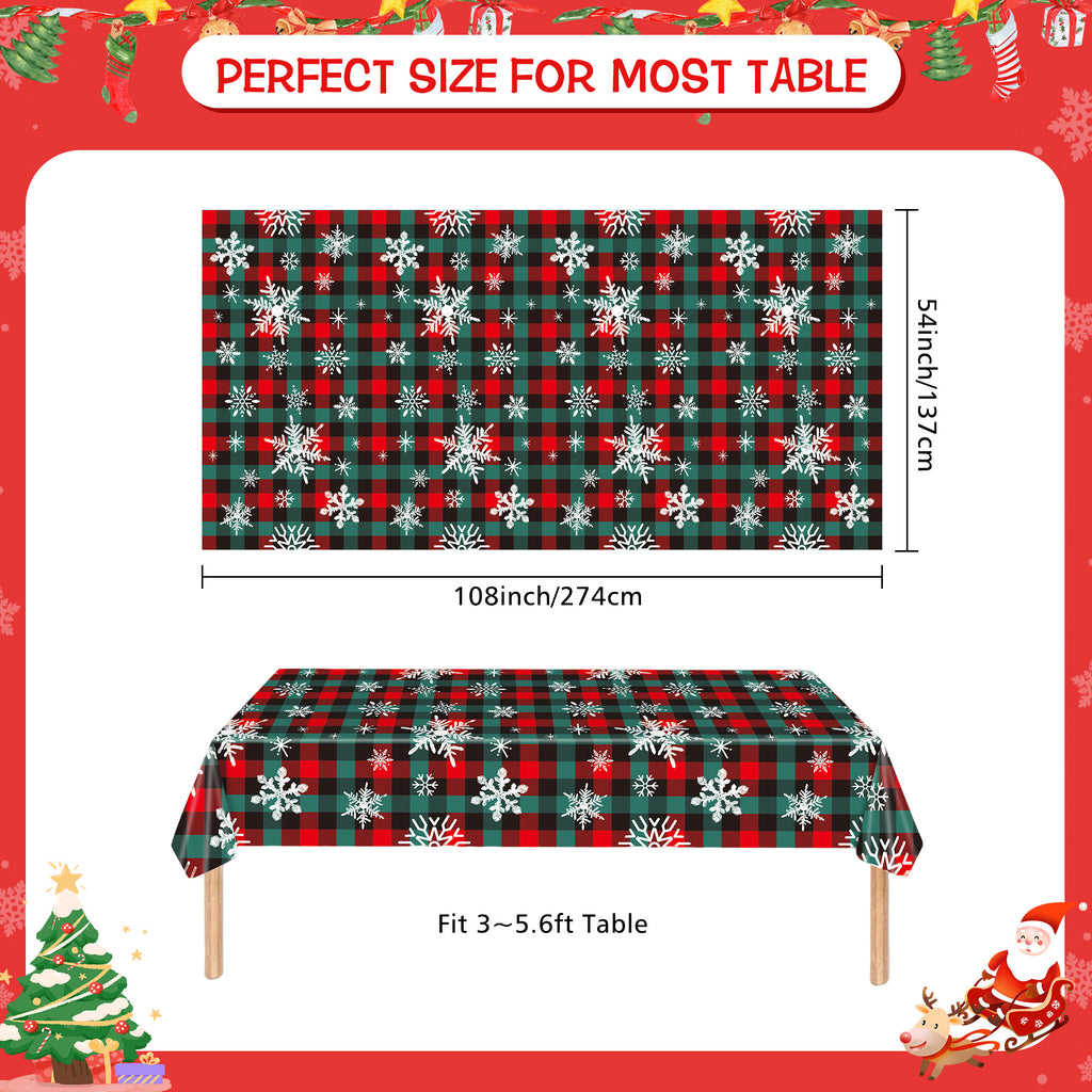 Christmas Plastic Disposable Table Cloth