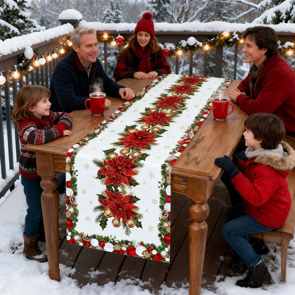 Christmas Linen Table Runner