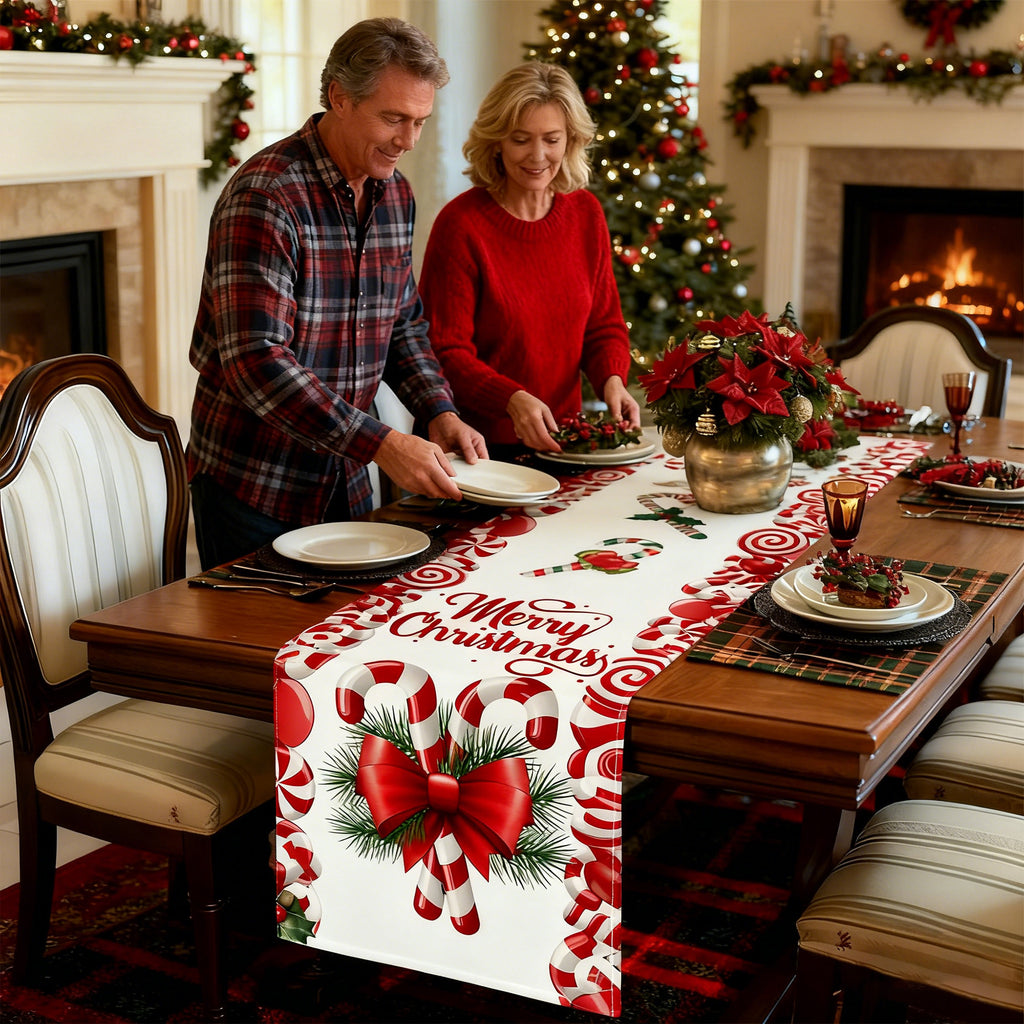 Christmas Linen Table Runner