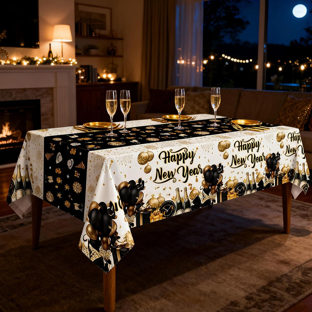 Happy New Year Tablecloths 2026