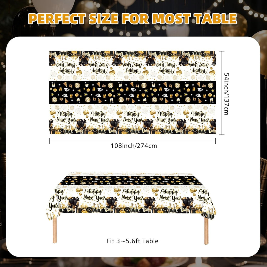Happy New Year Tablecloths 2026