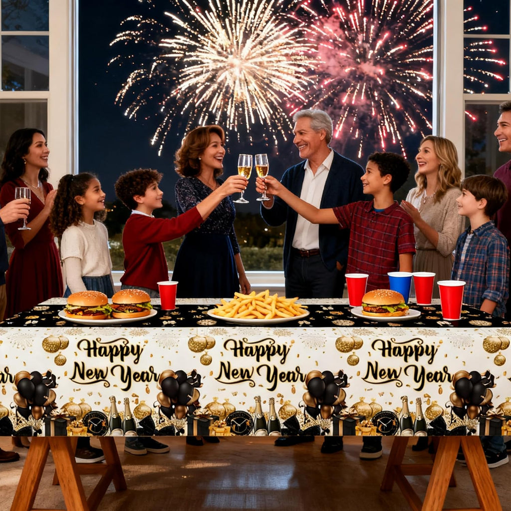 Happy New Year Tablecloths 2026