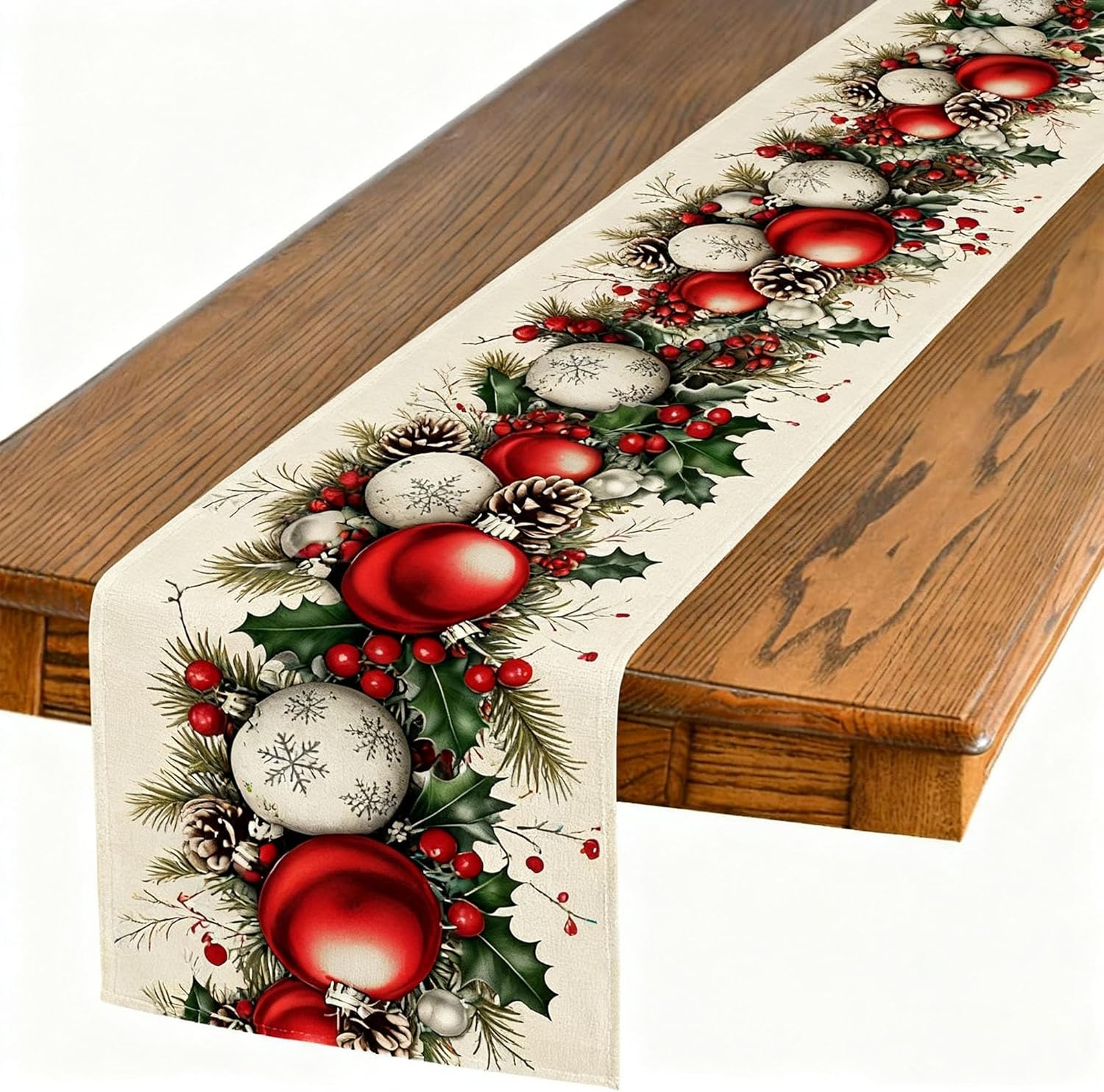 Christmas Linen Table Runner