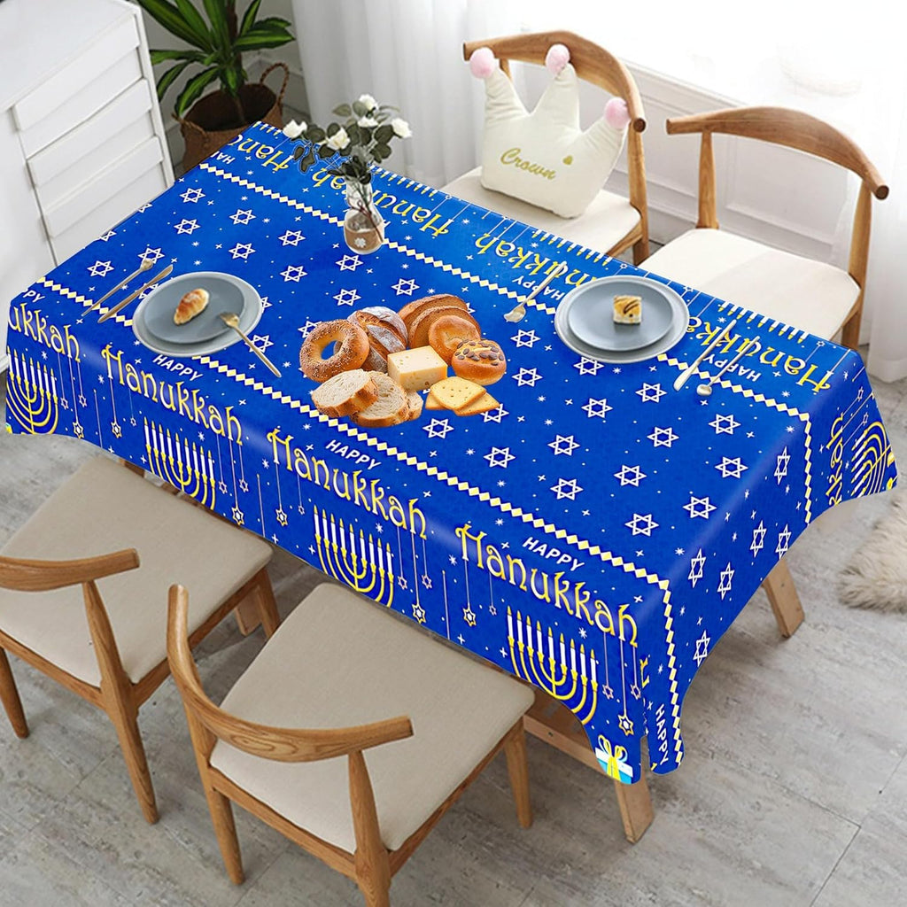 Jewish Hanukkah Plastic Tablecloths