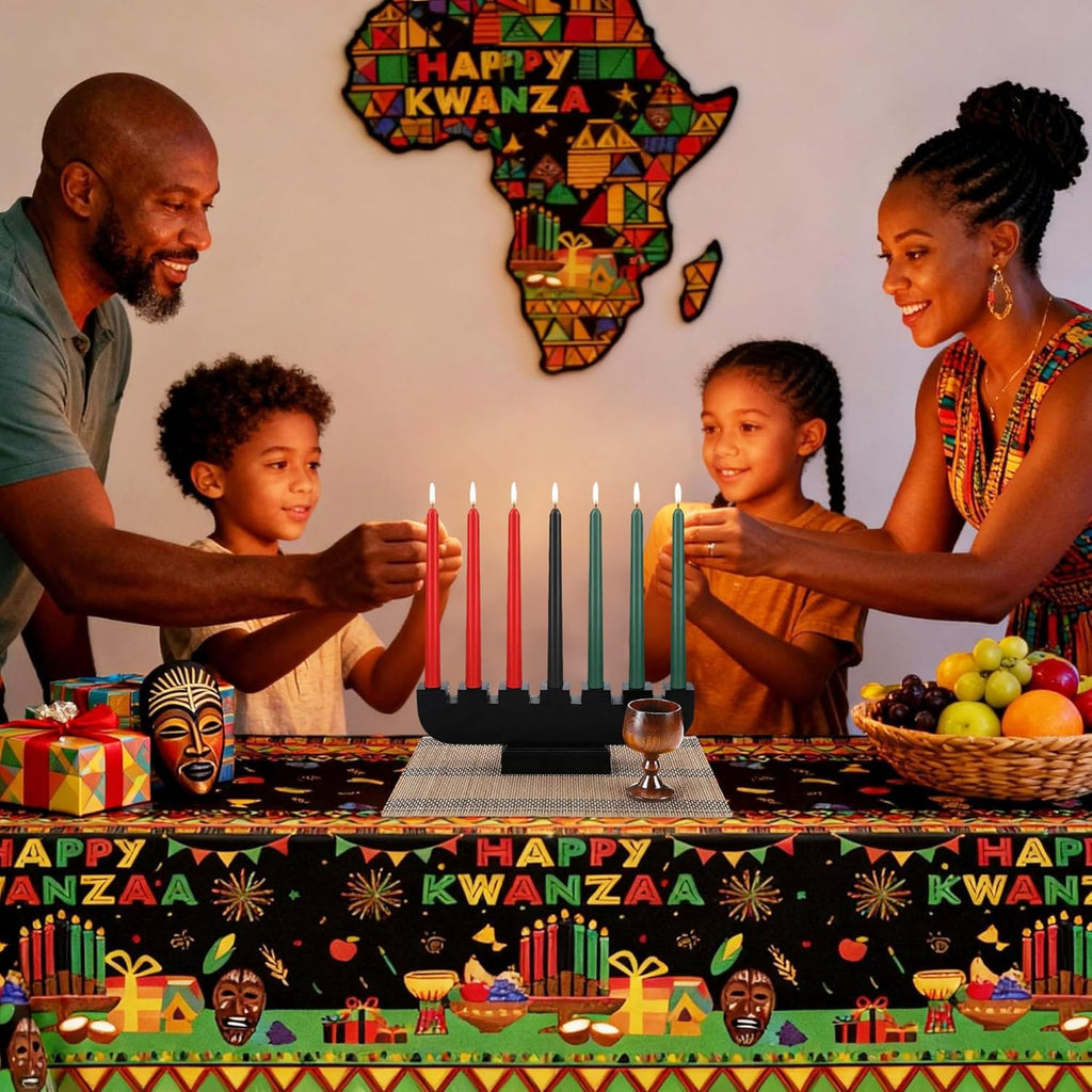 Happy Kwanzaa Plastic Table Cloth