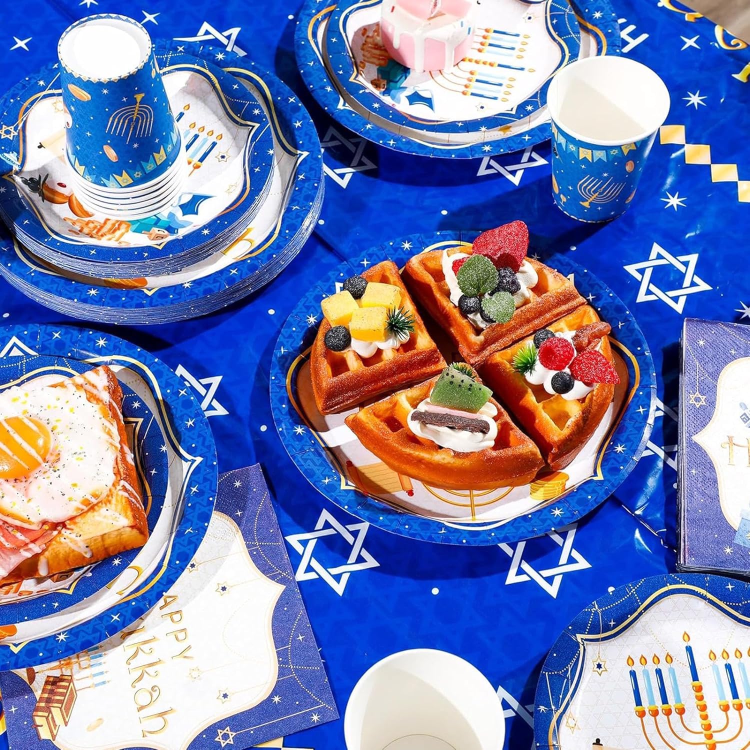 Jewish Hanukkah Plastic Tablecloths