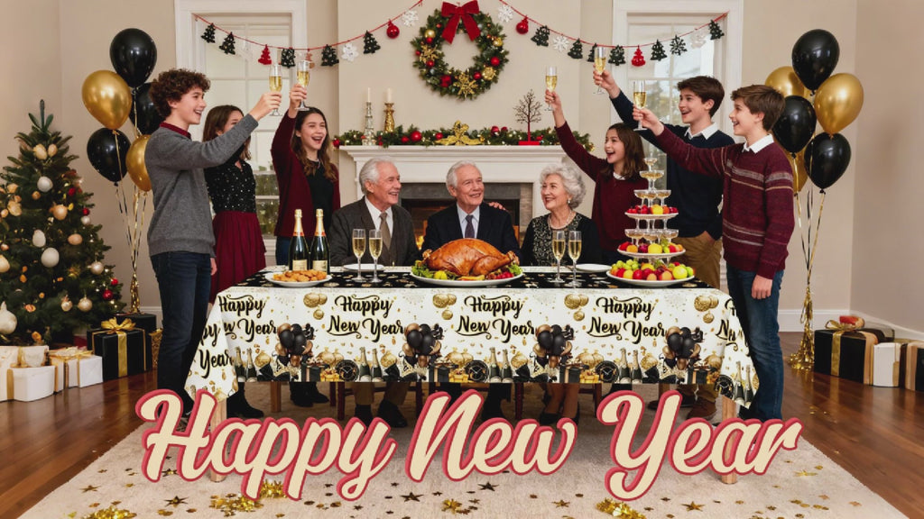 Happy New Year Tablecloths 2026